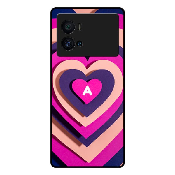 iQOO 9 Pro 5G Custom Glass Mobile Case - Cute Heart Pattern Design