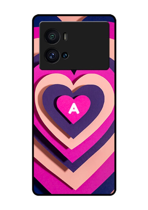 iQOO 9 Pro 5G Custom Glass Mobile Case - Cute Heart Pattern Design