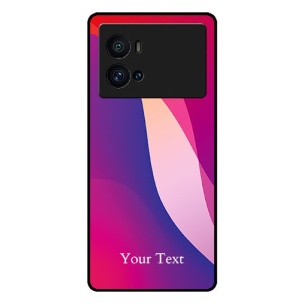iQOO 9 Pro 5G Personalized Glass Phone Case - Digital abstract Overlap Design