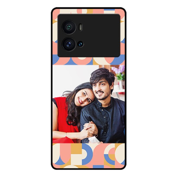 iQOO 9 Pro 5G Photo Printing on Glass Case - Semi-circle Maze Pattern Design
