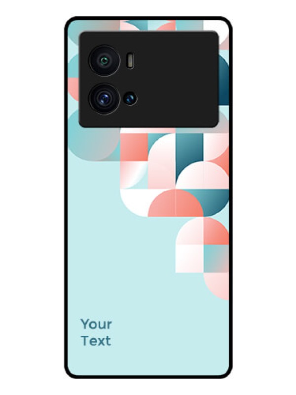 Custom iQOO 9 Pro 5G Custom Glass Phone Case - Stylish Semi-circle Pattern Design