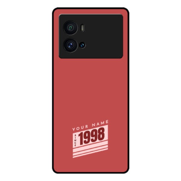 iQOO 9 Pro 5G Custom Glass Phone Case - Red custom year of birth Design