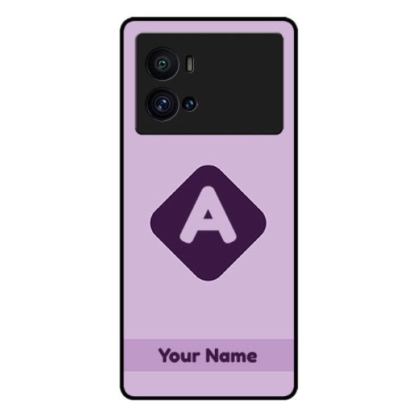 iQOO 9 Pro 5G Custom Glass Mobile Case - Custom Letter in curved badge Design iQOO 9 Pro 5G Custom Glass Mobile Case - Custom Letter in curved badge Design