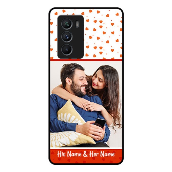 iQOO 9 SE 5G Custom Glass Phone Case - Orange Love Symbol Design iQOO 9 SE 5G Custom Glass Phone Case - Orange Love Symbol Design