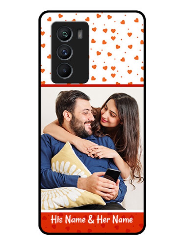 Custom iQOO 9 SE 5G Custom Glass Phone Case - Orange Love Symbol Design