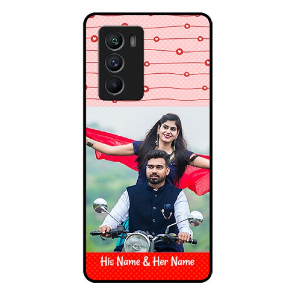 iQOO 9 SE 5G Personalized Glass Phone Case - Red Pattern Case Design iQOO 9 SE 5G Personalized Glass Phone Case - Red Pattern Case Design