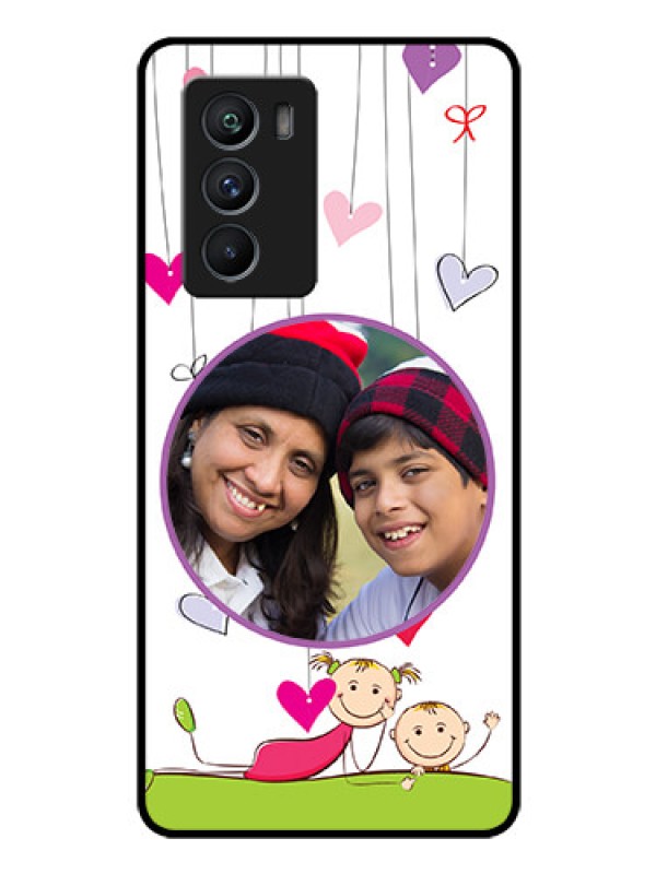 Custom iQOO 9 SE 5G Photo Printing on Glass Case - Cute Kids Phone Case Design