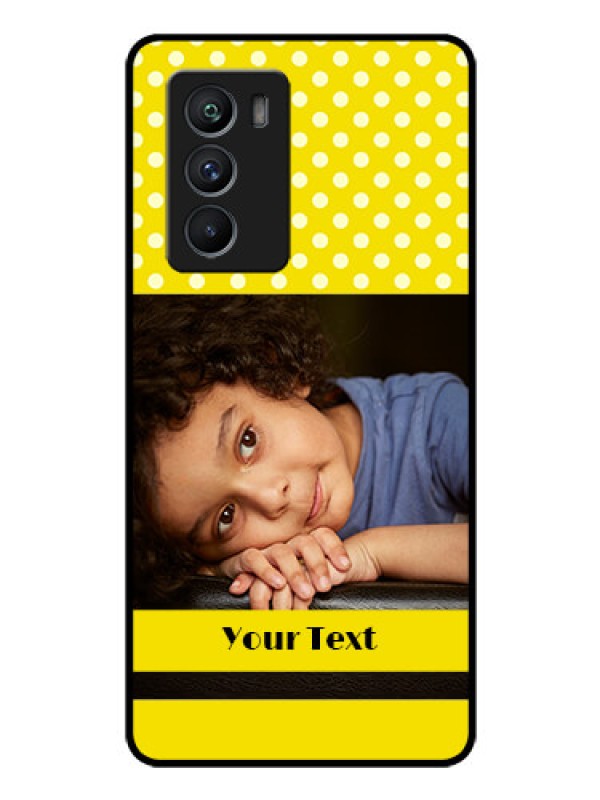 Custom iQOO 9 SE 5G Custom Glass Phone Case - Bright Yellow Case Design