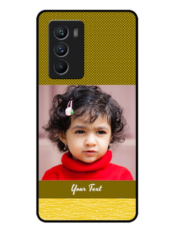 Custom iQOO 9 SE 5G Custom Glass Phone Case - Simple Green Color Design