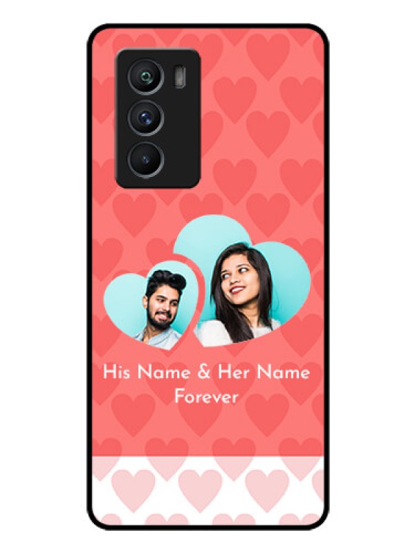 Custom iQOO 9 SE 5G Personalized Glass Phone Case - Couple Pic Upload Design