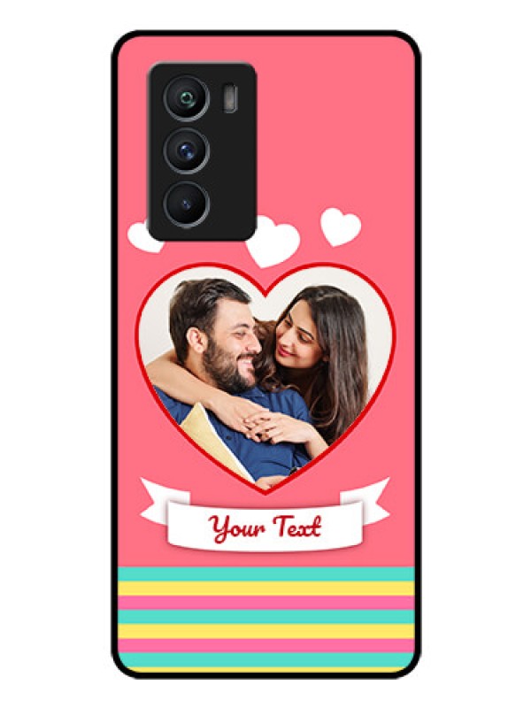 Custom iQOO 9 SE 5G Photo Printing on Glass Case - Love Doodle Design