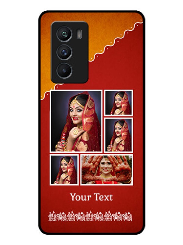 Custom iQOO 9 SE 5G Personalized Glass Phone Case - Wedding Pic Upload Design