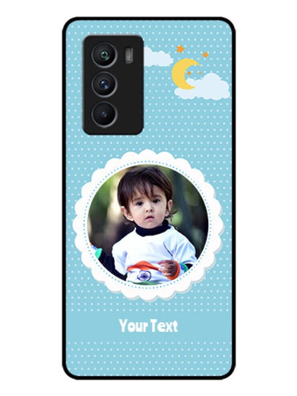 Custom iQOO 9 SE 5G Personalised Glass Phone Case - Violet Pattern Design