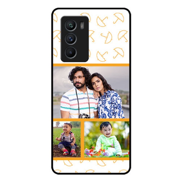 iQOO 9 SE 5G Custom Glass Mobile Case - Yellow Pattern Design