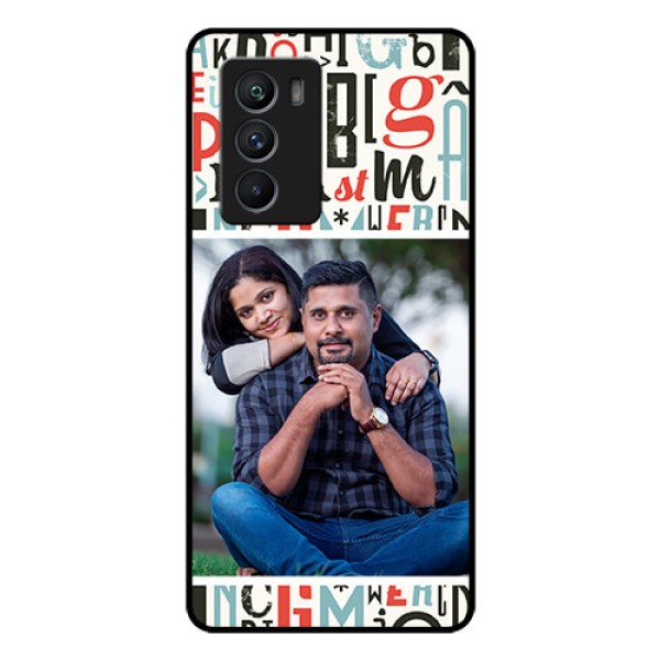 iQOO 9 SE 5G Personalized Glass Phone Case - Alphabet Design