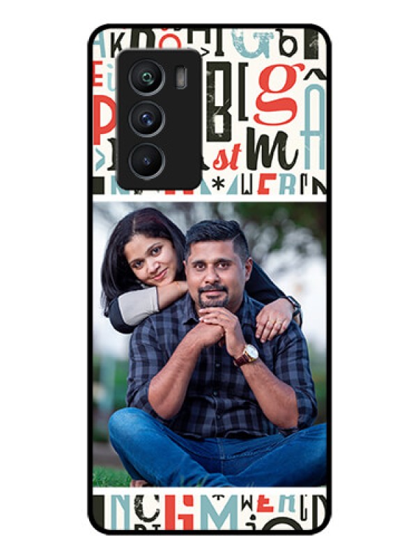 Custom iQOO 9 SE 5G Personalized Glass Phone Case - Alphabet Design