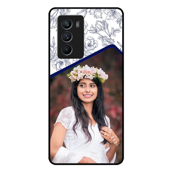 iQOO 9 SE 5G Personalized Glass Phone Case - Premium Floral Design