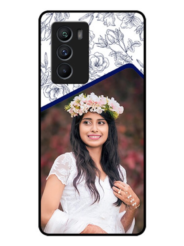 Custom iQOO 9 SE 5G Personalized Glass Phone Case - Premium Floral Design