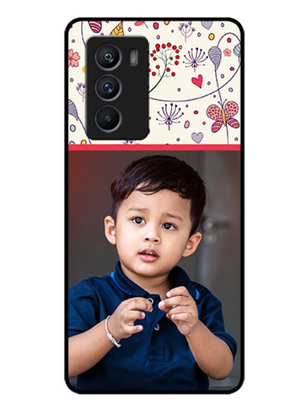 Custom iQOO 9 SE 5G Custom Glass Mobile Case - Premium Floral Design