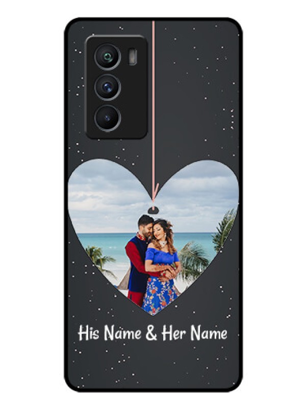 Custom iQOO 9 SE 5G Custom Glass Phone Case - Hanging Heart Design