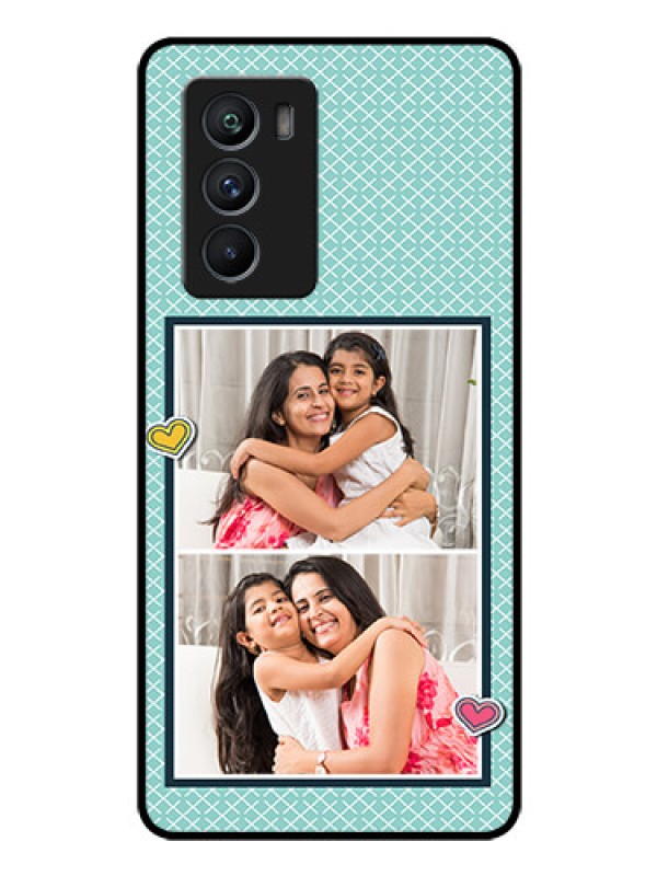 Custom iQOO 9 SE 5G Custom Glass Phone Case - 2 Image Holder with Pattern Design