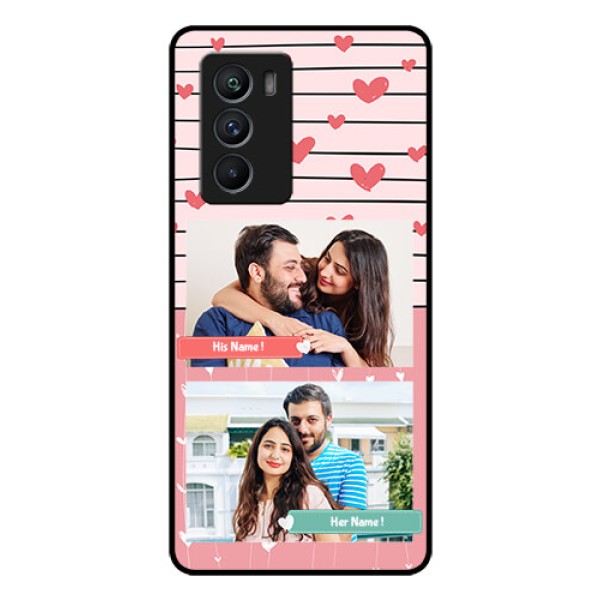iQOO 9 SE 5G Custom Glass Mobile Case - Photo with Heart Design