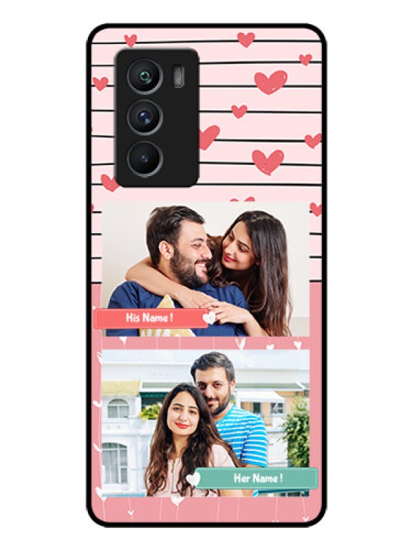 Custom iQOO 9 SE 5G Custom Glass Mobile Case - Photo with Heart Design