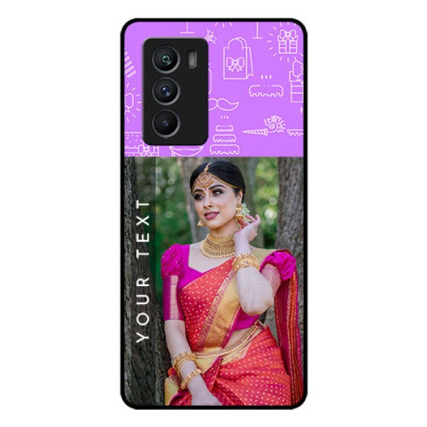 iQOO 9 SE 5G Custom Glass Mobile Case - Birthday Icons Design