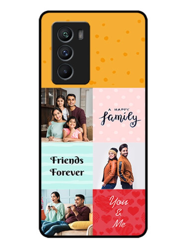 Custom iQOO 9 SE 5G Personalized Glass Phone Case - Images with Quotes Design