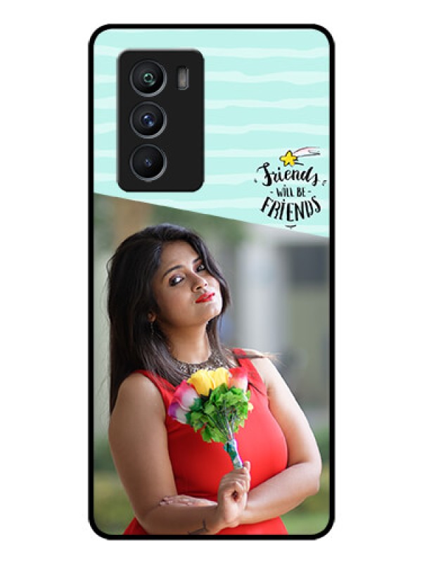 Custom iQOO 9 SE 5G Custom Glass Phone Case - Friends Picture Icon Design