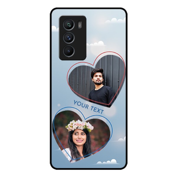 iQOO 9 SE 5G Custom Glass Mobile Case - Blue Color Couple Design