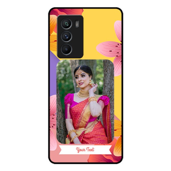 iQOO 9 SE 5G Custom Glass Mobile Case - 3 Image With Vintage Floral Design iQOO 9 SE 5G Custom Glass Mobile Case - 3 Image With Vintage Floral Design