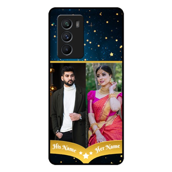 iQOO 9 SE 5G Custom Glass Phone Case - Galaxy Stars Backdrop Design
