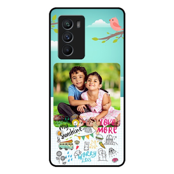iQOO 9 SE 5G Photo Printing on Glass Case - Doodle love Design