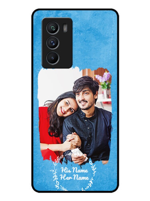 Custom iQOO 9 Se 5G Custom Glass Phone Case - Blue Color Vintage Design