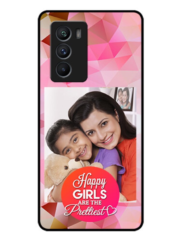 Custom iQOO 9 SE 5G Photo Printing on Glass Case - Abstract Triangle Design