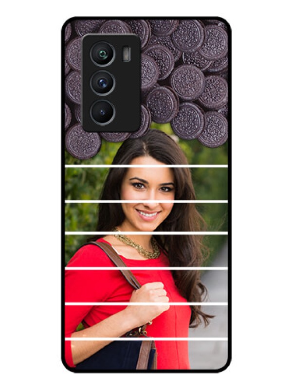 Custom iQOO 9 SE 5G Custom Glass Phone Case - with Oreo Biscuit Design