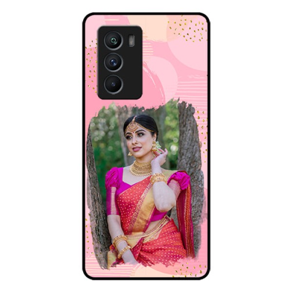 iQOO 9 SE 5G Personalized Glass Phone Case - Gold Glitter Splash Design iQOO 9 SE 5G Personalized Glass Phone Case - Gold Glitter Splash Design