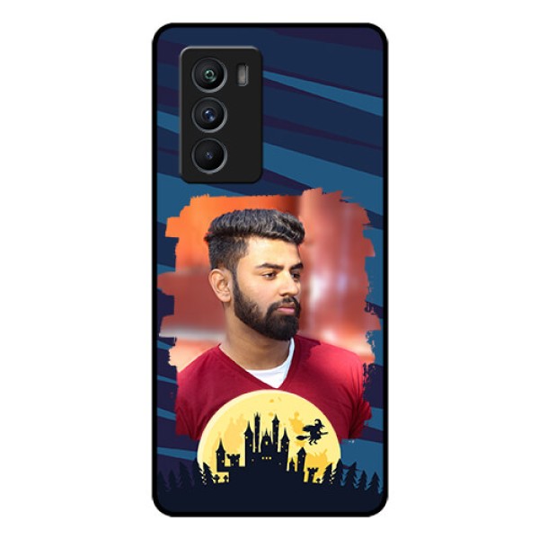 iQOO 9 SE 5G Photo Printing on Glass Case - Halloween Witch Design