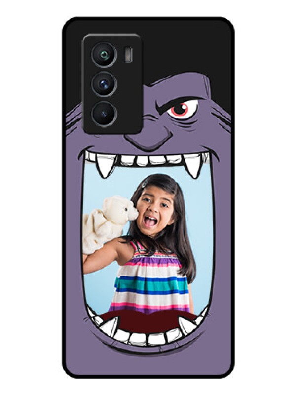 Custom iQOO 9 SE 5G Custom Glass Phone Case - Angry Monster Design