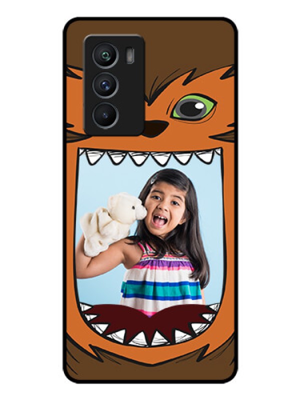 Custom iQOO 9 SE 5G Photo Printing on Glass Case - Owl Monster Back Case Design