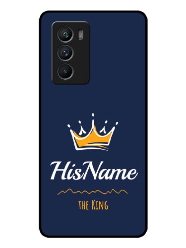 Custom iQOO 9 SE 5G Glass Phone Case King with Name
