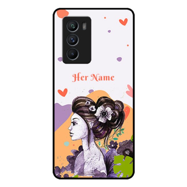 iQOO 9 SE 5G Personalized Glass Phone Case - Woman And Nature Design iQOO 9 SE 5G Personalized Glass Phone Case - Woman And Nature Design