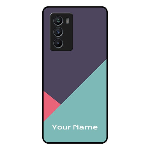 iQOO 9 SE 5G Custom Glass Mobile Case - Tri Color abstract Design