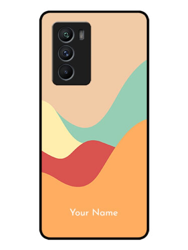 Custom iQOO 9 SE 5G Personalized Glass Phone Case - Ocean Waves Multi-colour Design