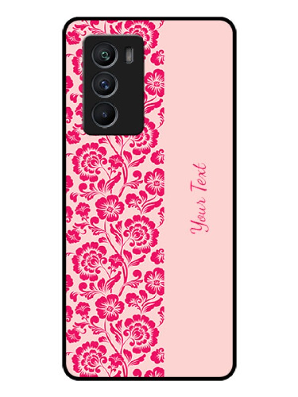 Custom iQOO 9 SE 5G Custom Glass Phone Case - Attractive Floral Pattern Design