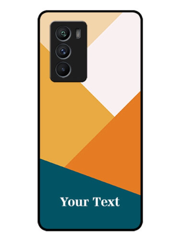 Custom iQOO 9 SE 5G Personalized Glass Phone Case - Stacked Multi-colour Design