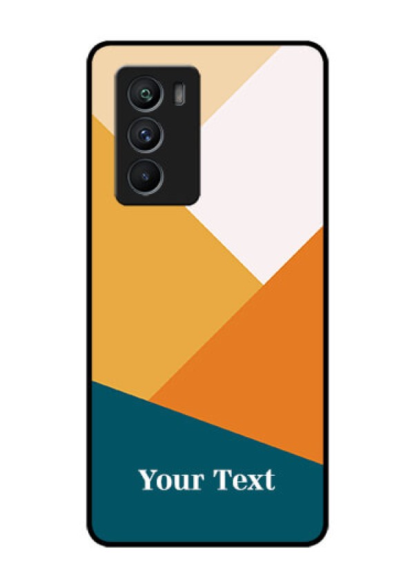 iQOO 9 SE 5G Personalized Glass Phone Case - Stacked Multi-colour Design