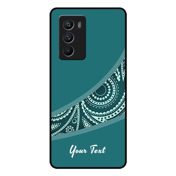iQOO 9 SE 5G Photo Printing on Glass Case - semi visible floral Design