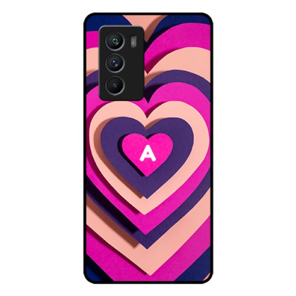 iQOO 9 SE 5G Custom Glass Mobile Case - Cute Heart Pattern Design